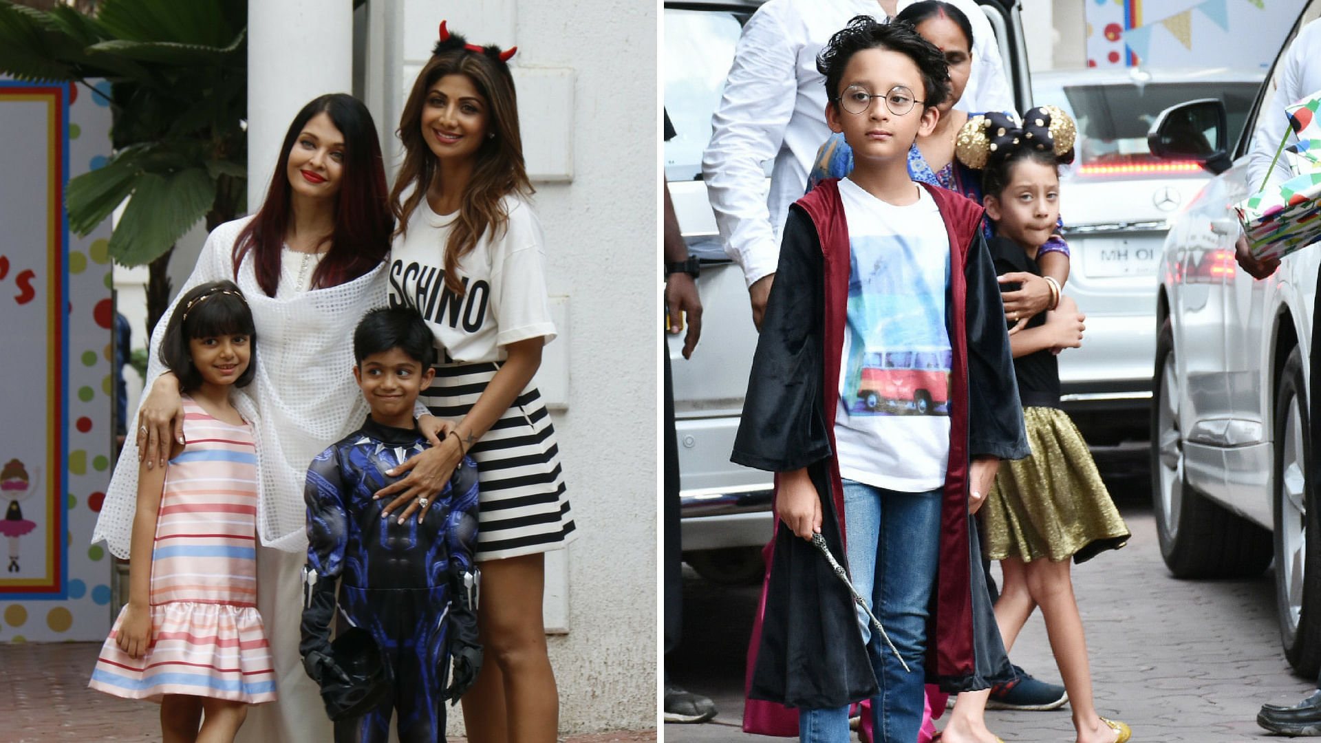 Aaradhya, Viaan, Shahraan and Iqra were all dressed up for the birthday party.&nbsp;