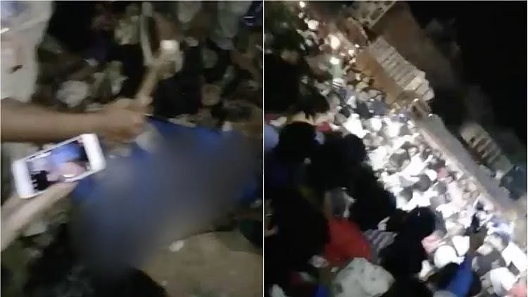 Screenshots from the video of the incident. 