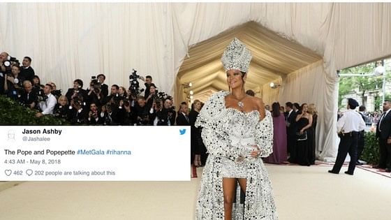 Rihanna was one of the most meme-d celebrity of the night.&nbsp;