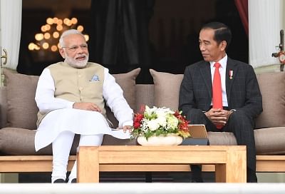 Jakarta: Prime Minister Narendra Modi meets President of Indonesia Joko Widodo at the delegation level talks, at Istana Merdeka, in Jakarta, Indonesia on May 30, 2018. (Photo: IANS/PIB)