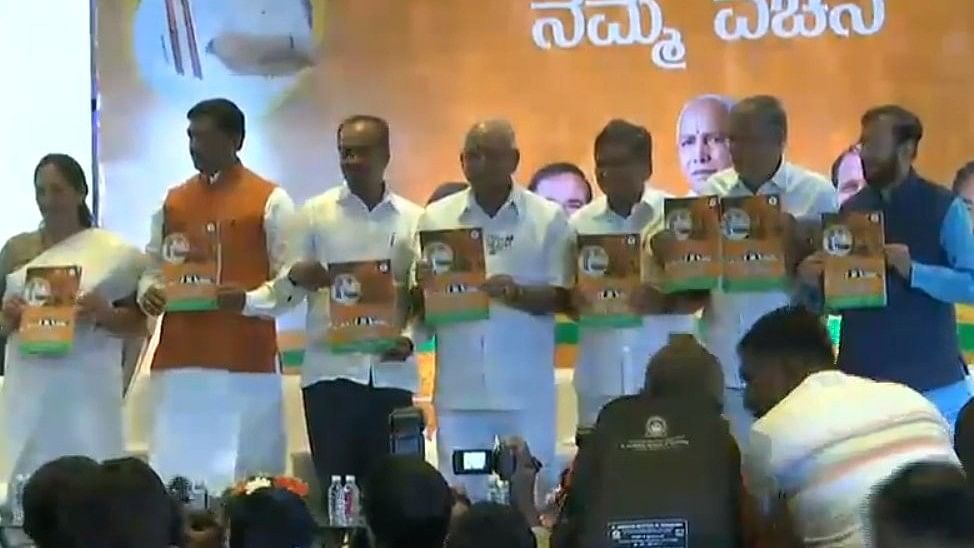 The manifesto, launched by BS Yeddyurappa, promised allocation of Rs 1.5 lakh crore for irrigation projects.