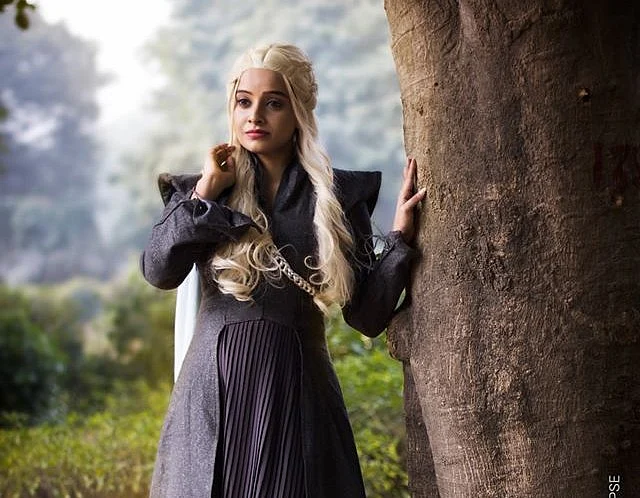Rhea Chowdhury cosplaying as Daenerys Targaryen.