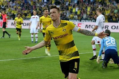 File image of Marco Reus celebrating his goal for Dortmund. 