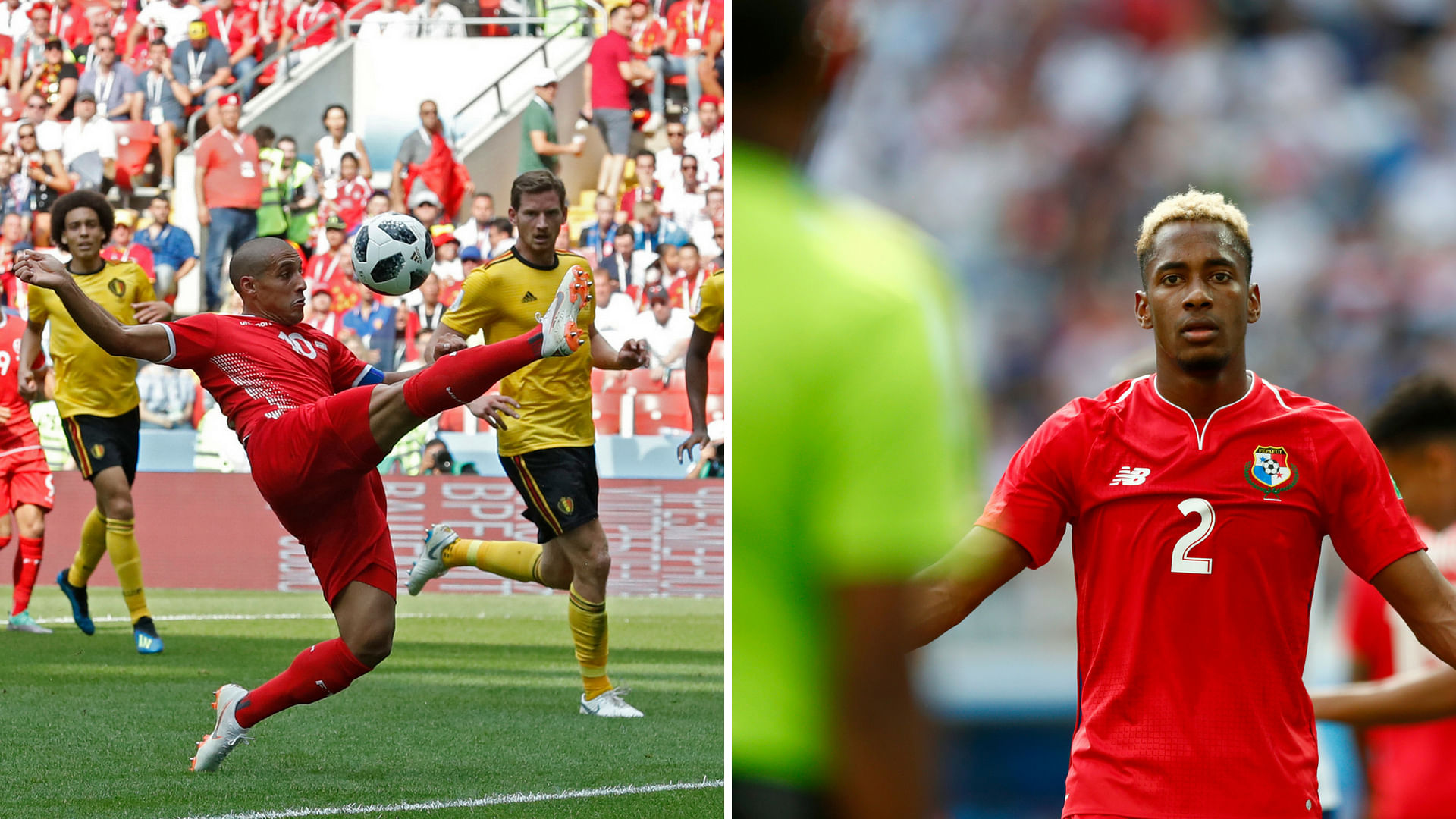 Tunisia (Left) and Panama (Right) at the FIFA World Cup 2018