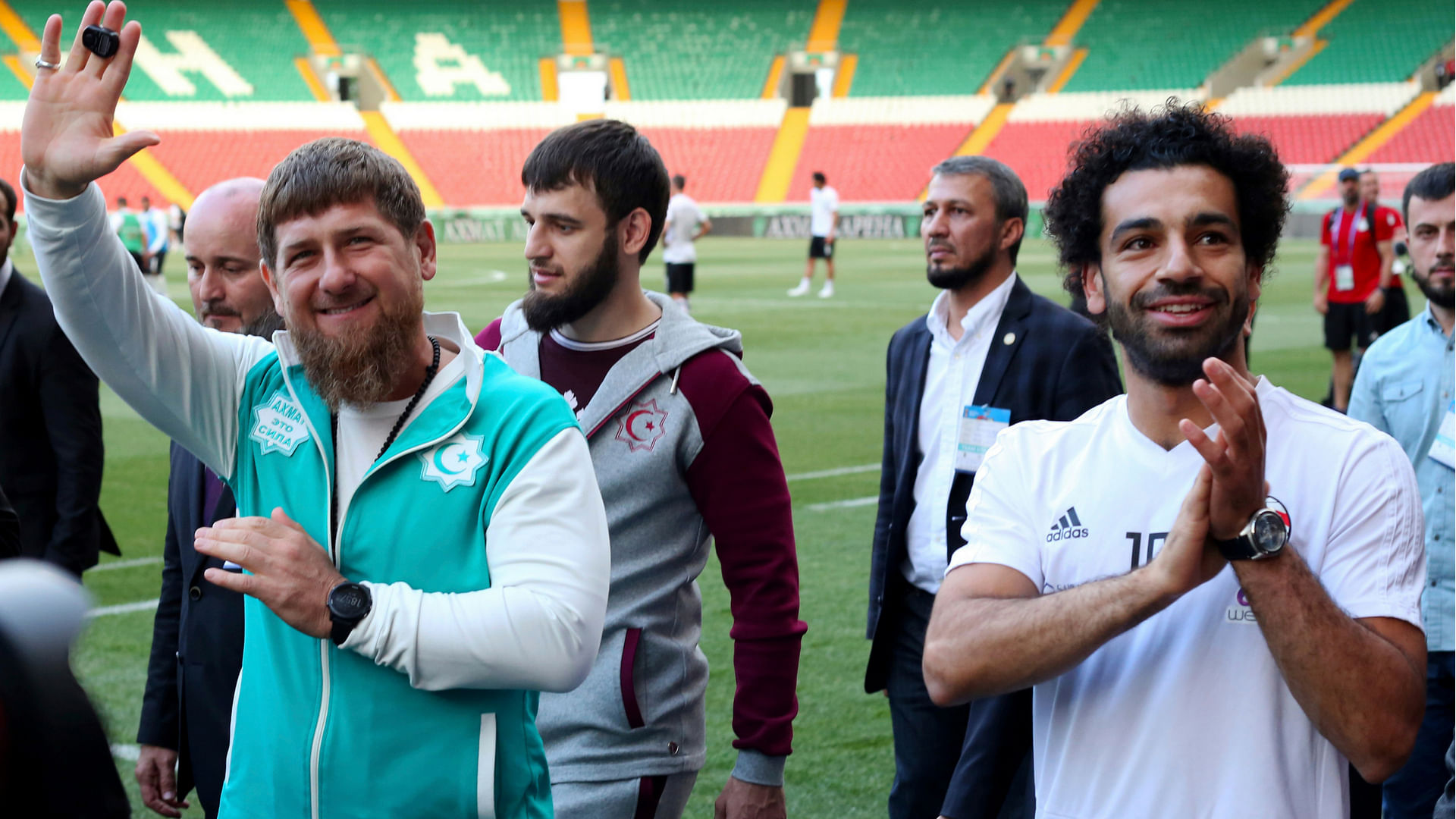 Mohamed Salah is being criticised for meeting the ultra-orthodox Muslim leader of Chechnya, Ramzan Kadyrov