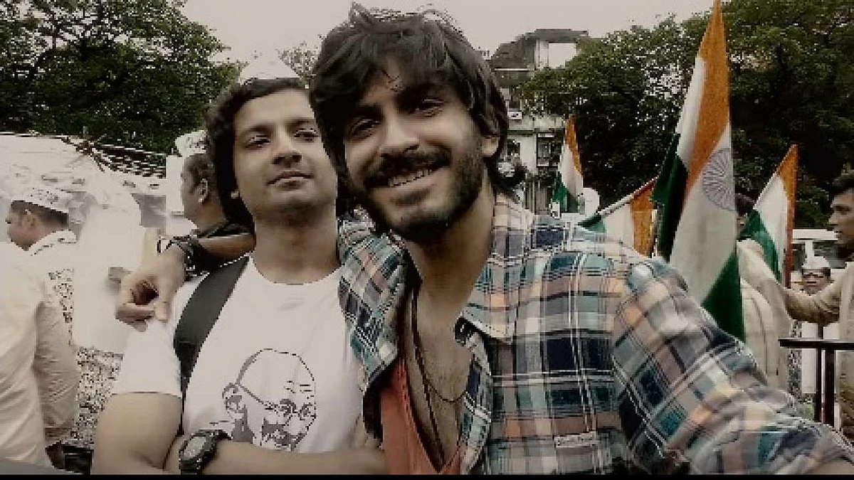 Harshvardhan Kapoor and Priyanshu Painyuli in a still from <i>Bhavesh Joshi Superhero.</i>