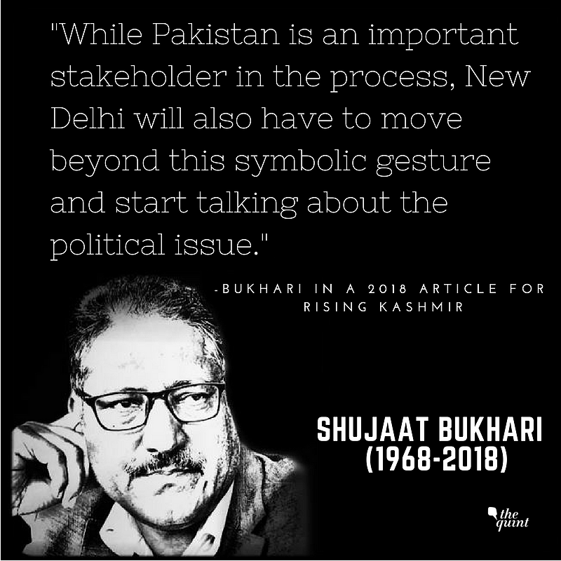 Shujaat Bukhari – A Formidable Voice for Freedom, Peace & Justice