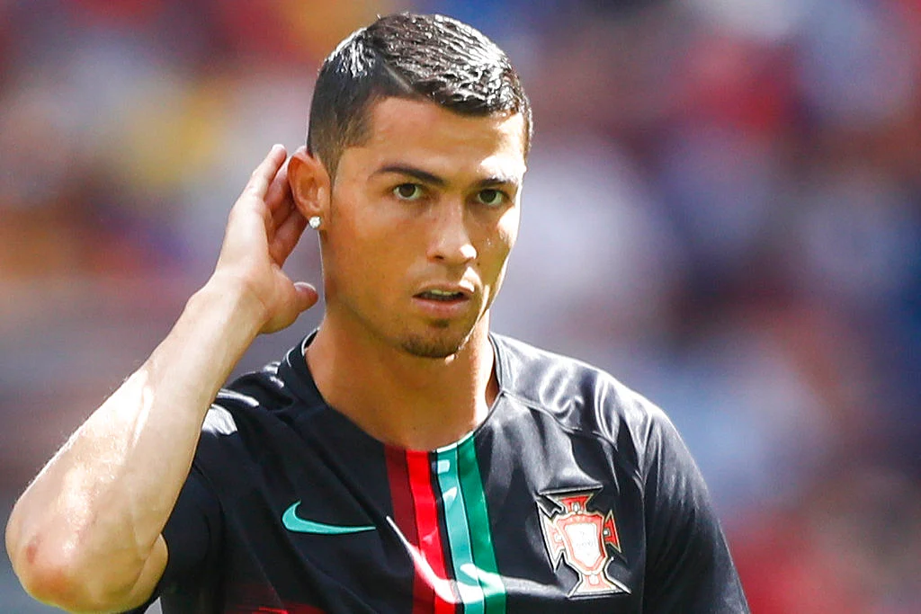 Ronaldo’s new GOAT-ee and diamond studs during training keep the focus squarely on the standout striker