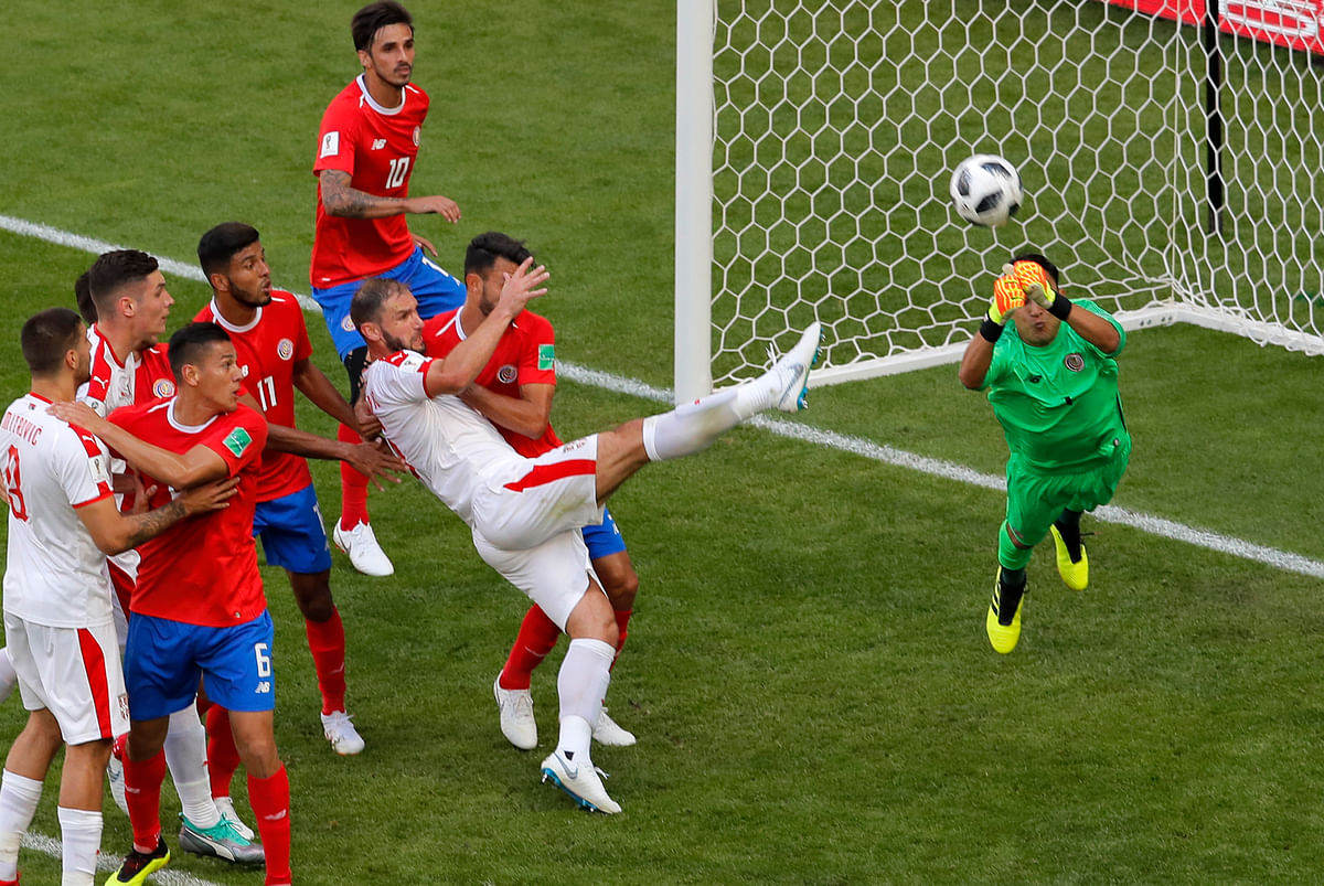 Aleksandar Kolarov curled home a superb free kick as Serbia got their World Cup Group E campaign up and running.