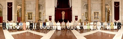 New Delhi: President Ram Nath Kovind, Prime Minister Narendra Modi, Vice President M. Venkaiah Naidu and Union Home Minister Rajnath Singh with the Governors and Lieutenant Governors of all States and Union Territories during the Conference of Governors at Rashtrapati Bhavan in New Delhi on June 4, 2018. (Photo: IANS/RB)