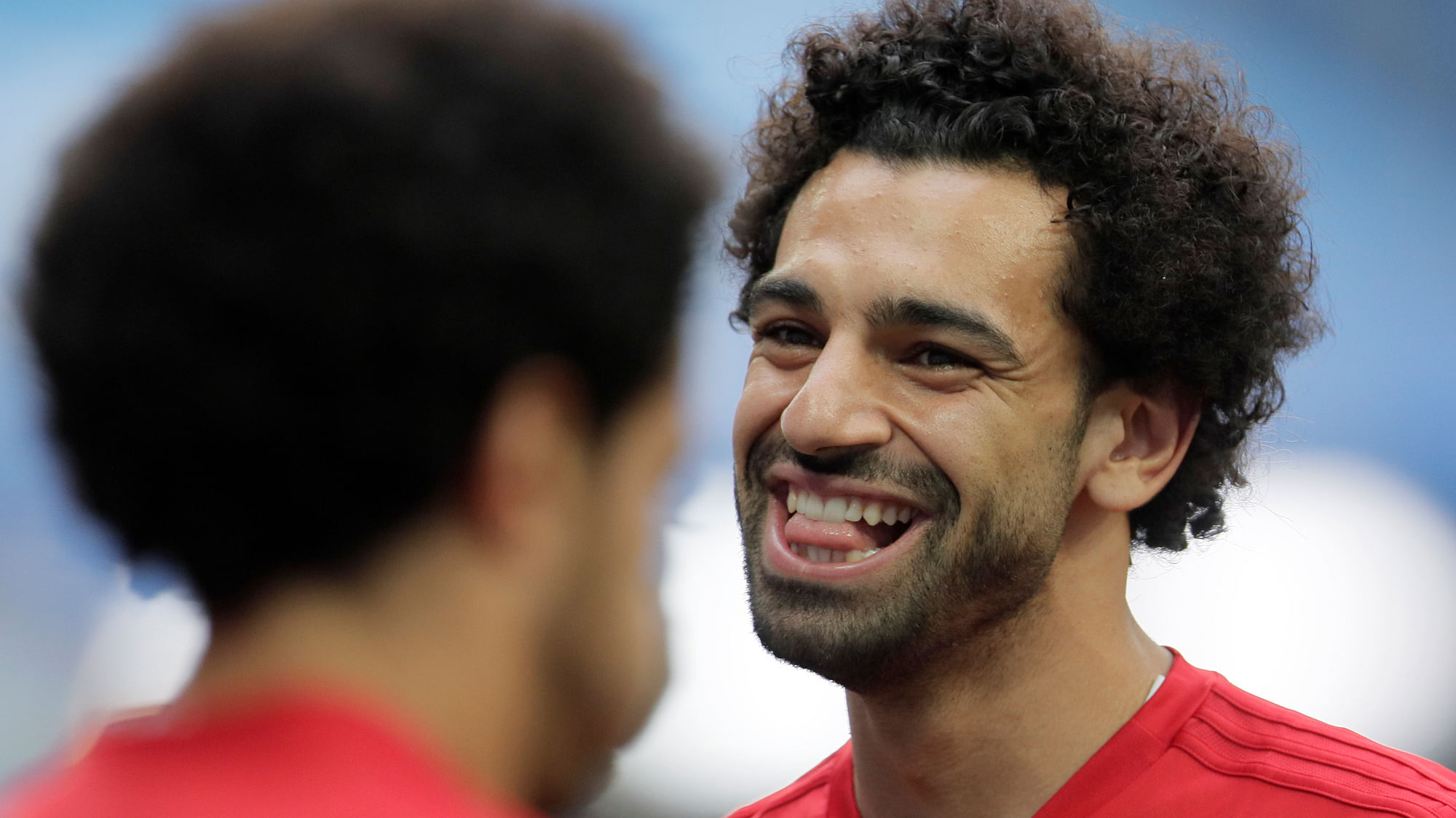 Mohamed Salah was named in England’s starting line-up against Russia.