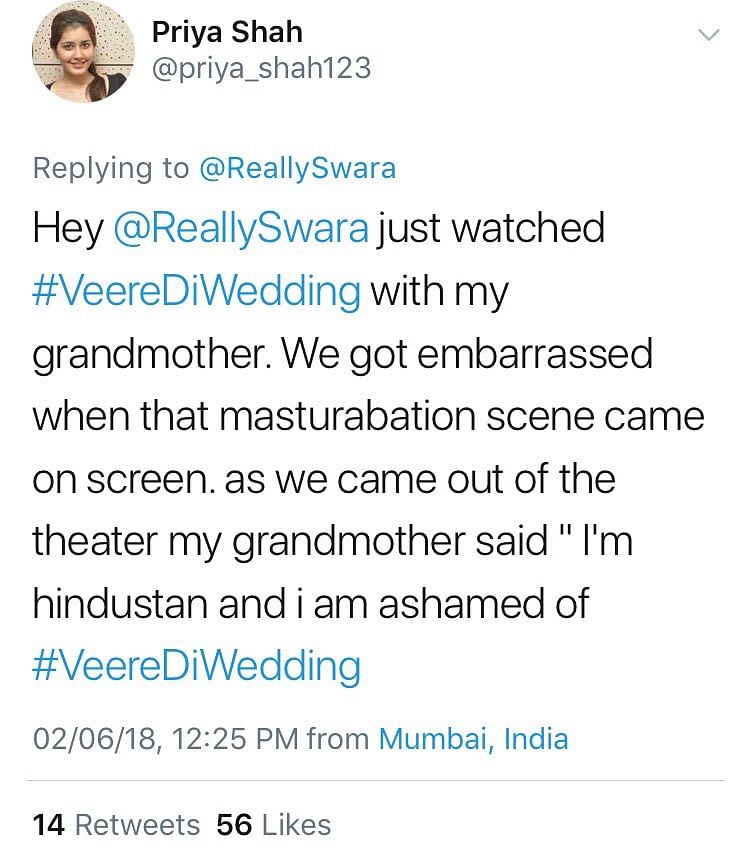 Swara Bhasker trolled by right-wing mob for a scene in ‘Veere Di Wedding’. 