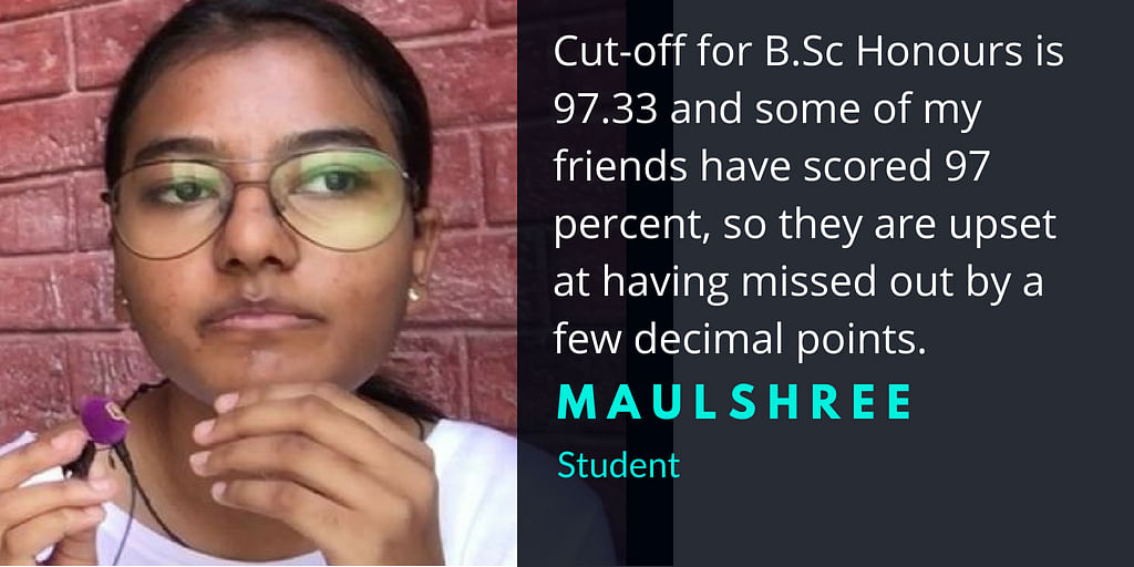 The first DU cut-off list  has disappointed those who’ve missed making it to top-notch colleges by just few marks.
