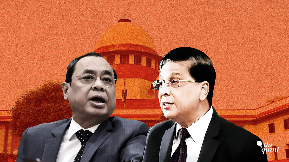 Will Justice Ranjan Gogoi (L) succeed CJI Dipak Misra?