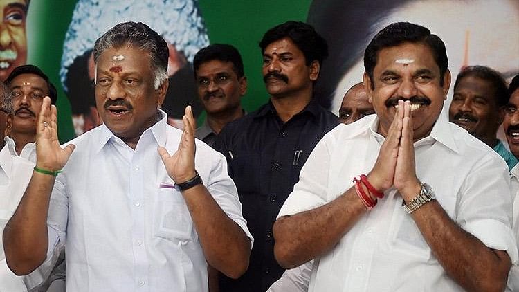 Tamil Nadu Chief Minister Edappadi K Palaniswami (right) and Deputy CM, O Panneerselvam.