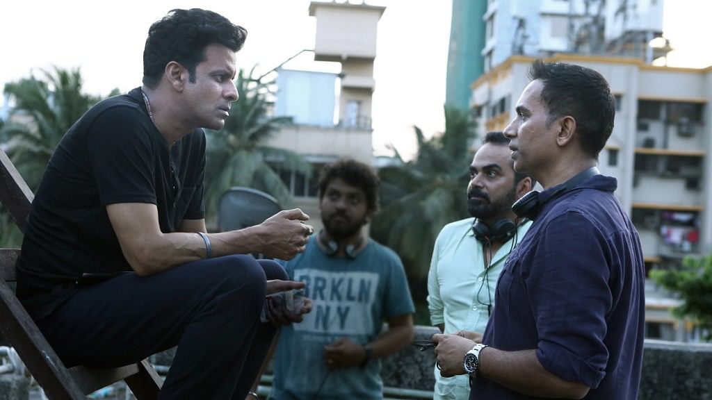 Manoj Bajpayee with filmmakers Raj &amp; DK.