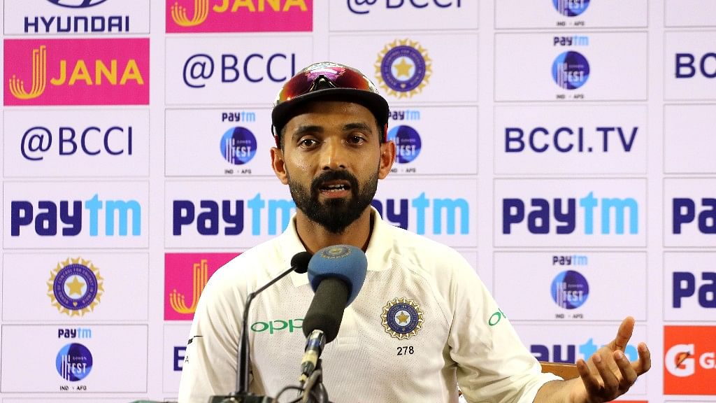 Indian captain Ajinkya Rahane in the post-match press conference.