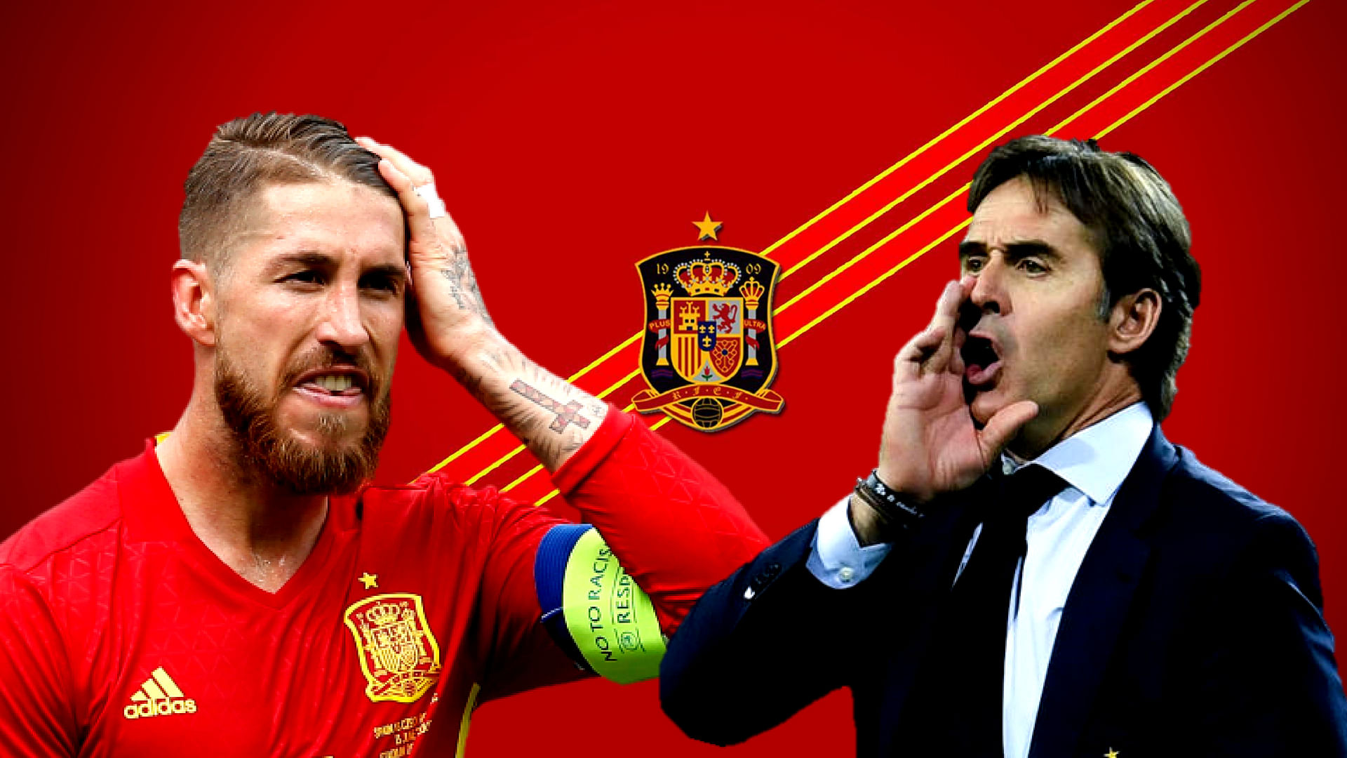 How will the Spanish players like Sergio Ramos react to the dismissal of coach Julen Lopetegui?
