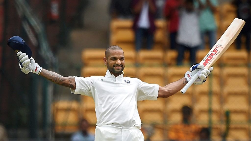 Dhawan became the first Indian batsman to score a century in the first session of a Test match 