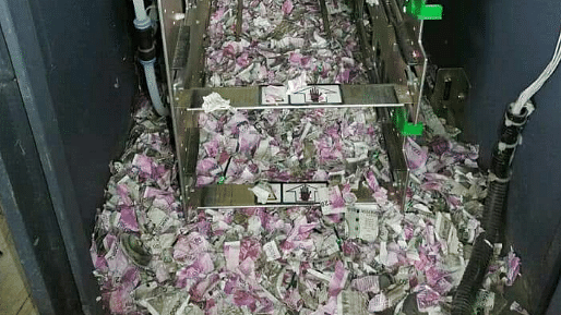 Notes worth Rs 12,38,000 have been destroyed by the mice in the Assam ATM.