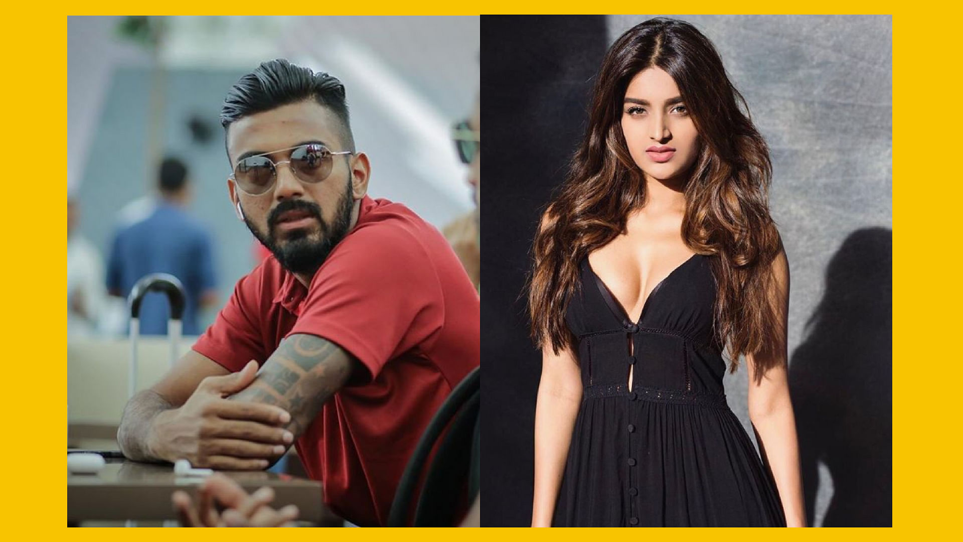 Rumour has it that actor Nidhhi Agerwal is dating cricketer KL Rahul. 