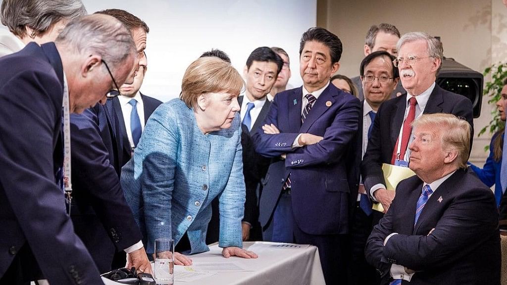 Photographer Jesco Denzel’s snap at the G7 summit has captured the attention of the world.&nbsp;