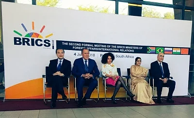 Pretoria: External Affairs Minister Sushma Swaraj with China
