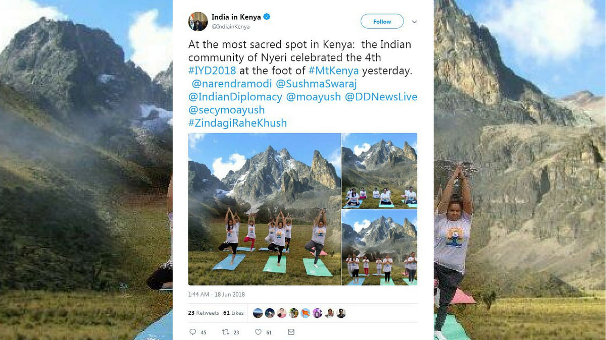 Indian High Commission in Kenya Falls For Fake Yoga Day Pic