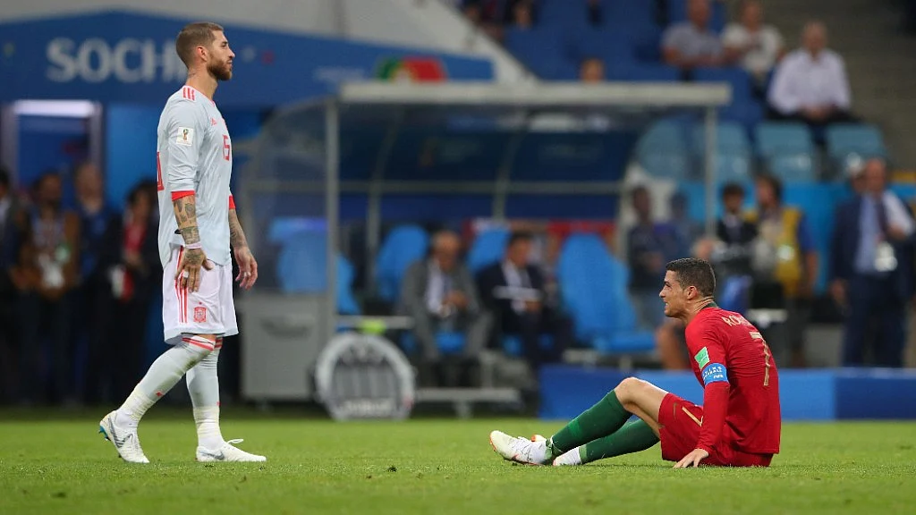 Spain drew 3-3 against Portugal in their first Group B match on 15 June. 