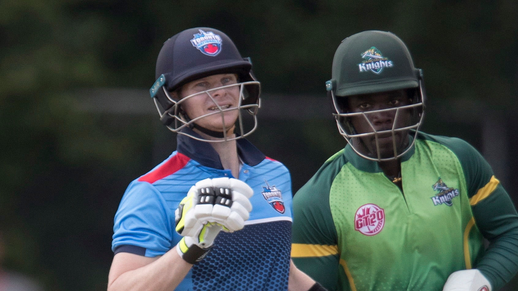 Steve Smith in action during his comeback match at the Canada T20 league.