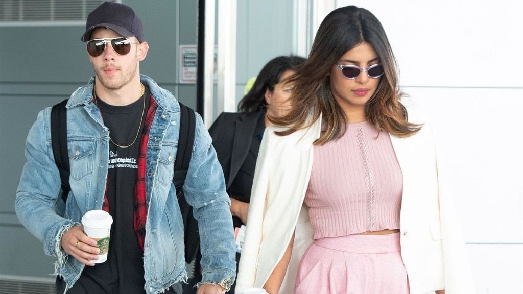 Priyanka and Nick spotted at the airport.&nbsp;