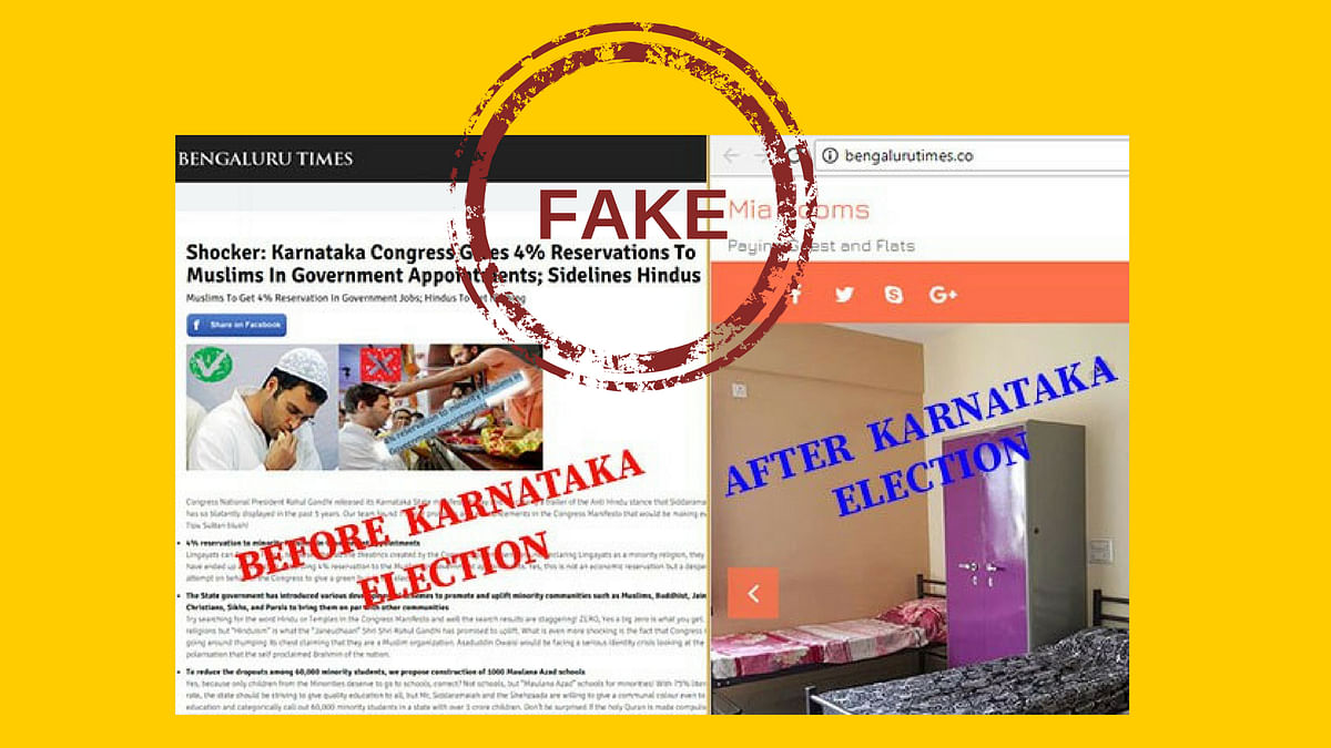 Webqoof: Fake News Websites Active During Karnataka Polls Vanish