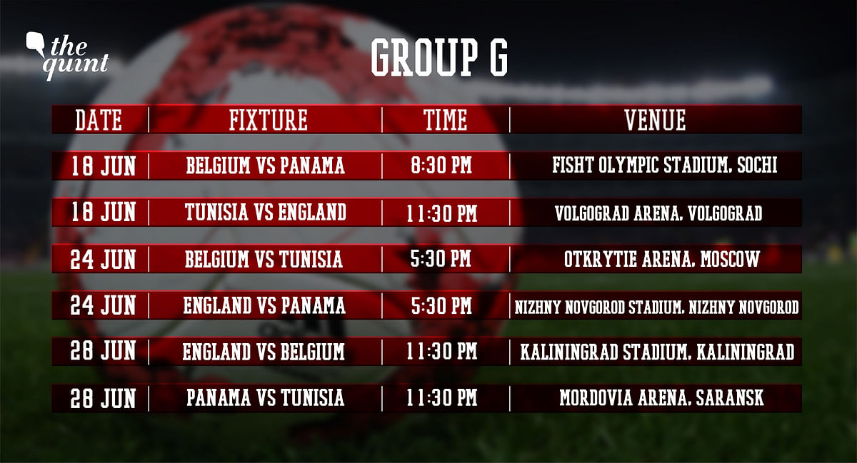 The other two teams in the group are Tunisia and debutants Panama.