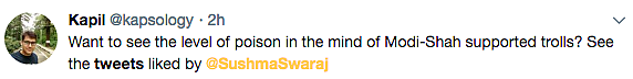 As Trolling Over Passport Issue Intensifies, Swaraj ‘Likes’ Tweets