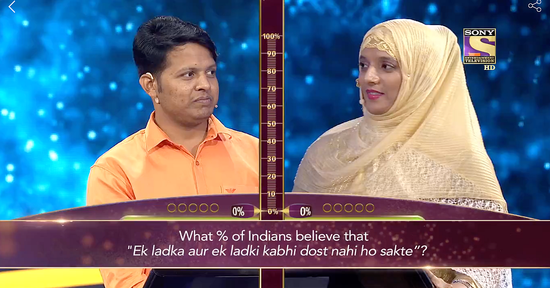 <i>Dus Ka Dum </i>participants, Abhishek Garg and Shama Parveen.