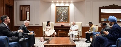 New Delhi: US Ambassador to the UN Nikki Haley meets Prime Minister Narendra Modi, in New Delhi on June 27, 2018. (Photo: IANS/PIB)