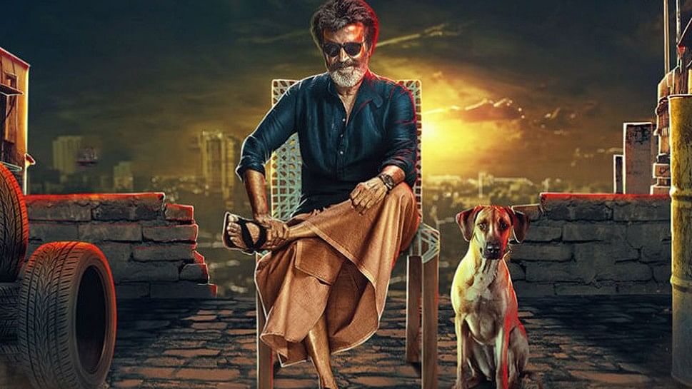 Rajnikanth with his on-screen pet dog Mani in upcoming gangster flick, Kaala.