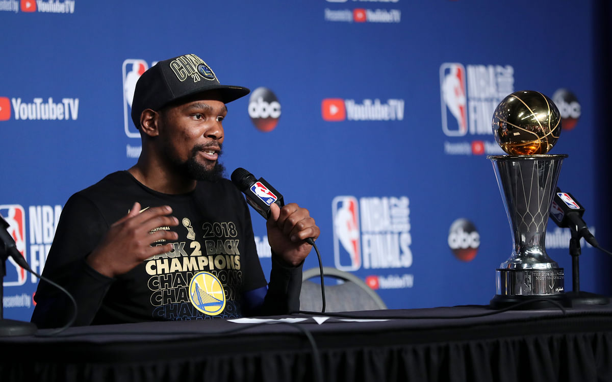 Kevin Durant was named Finals MVP for the second year in a row, the sixth player to accomplish the  feat. 