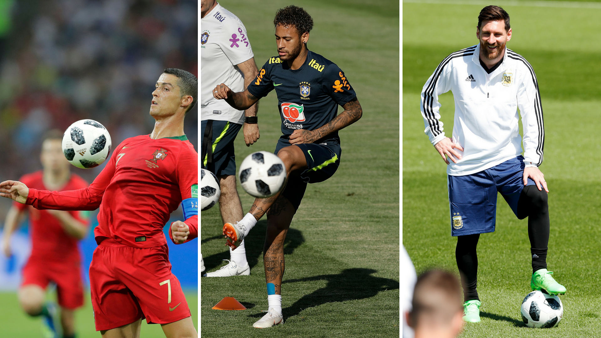 Cristiano Ronaldo, Neymar and Lionel Messi will all look to inspire their teams in their quest for the trophy at the FIFA World Cup 2018