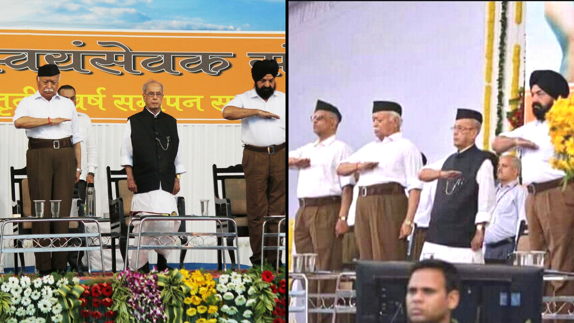 Twenty-four hours after Pranab Mukherjee visited the RSS headquarters in Nagpur for the organisation’s Tritya Varsha Varg event, a morphed photo of Mukherjee has sent the internet in a dizzy.