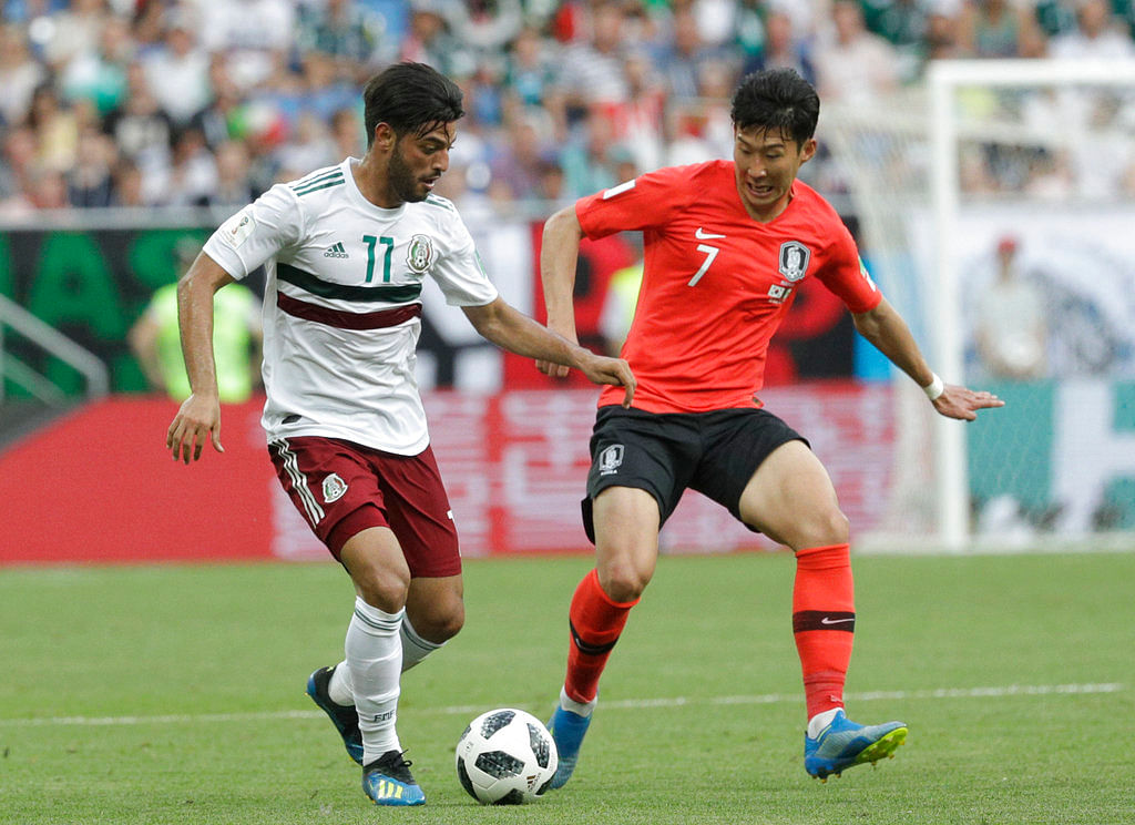 Mexico defeated South Korea 2-1 in a Group F match at the FIFA World Cup.