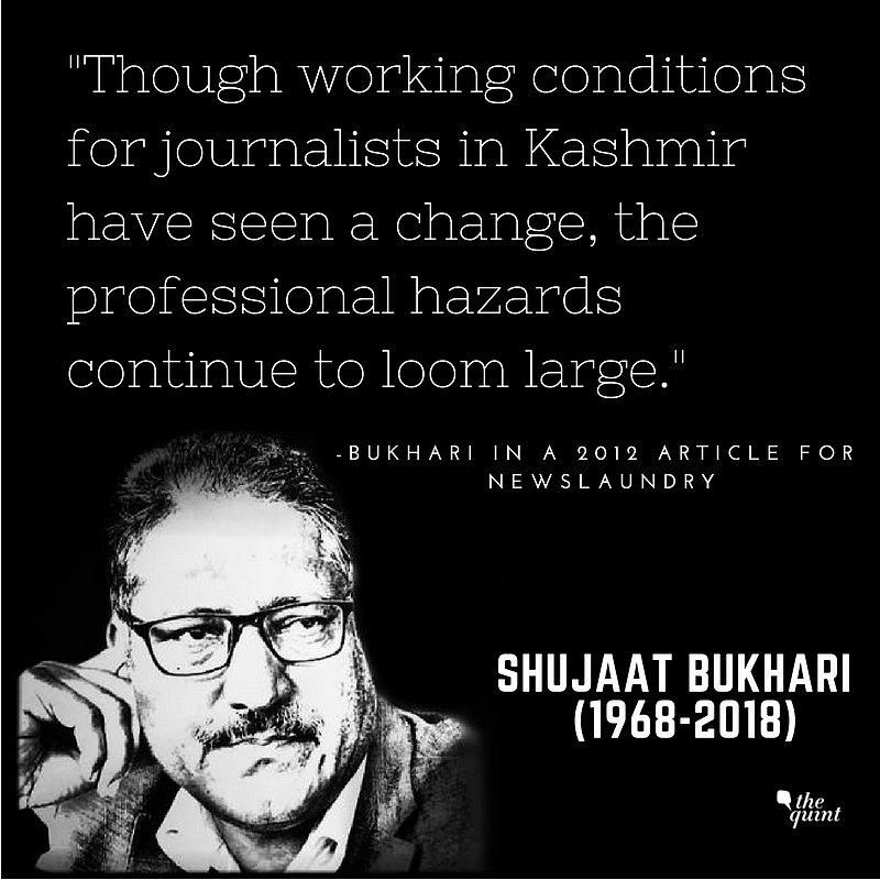 Shujaat Bukhari – A Formidable Voice for Freedom, Peace & Justice