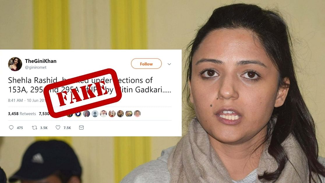 It has been claimed that Rashid has been booked under sections of the IPC for her controversial tweet on Nitin Gadkari and RSS plotting the murder of PM Narendra Modi.