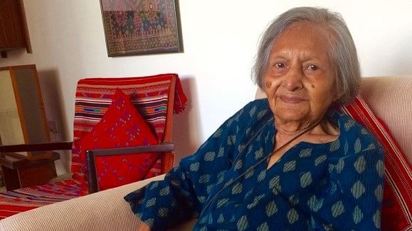 Violet Bajaj at her residence in Delhi.&nbsp;