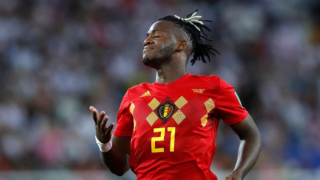 Michy Batshuayi reacts during the group F match on Thursday