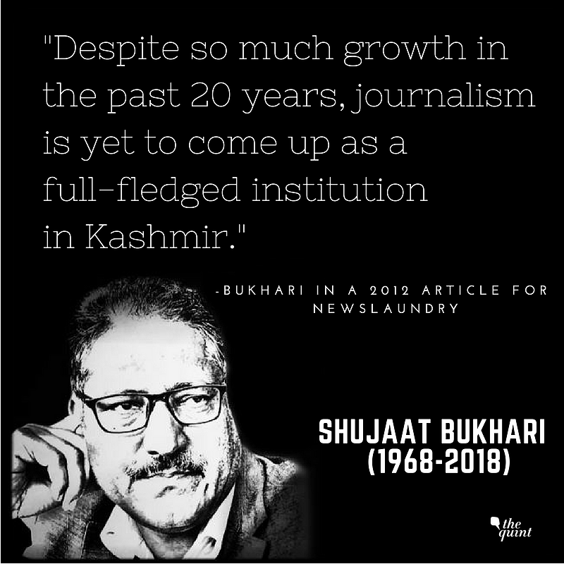 Shujaat Bukhari – A Formidable Voice for Freedom, Peace & Justice
