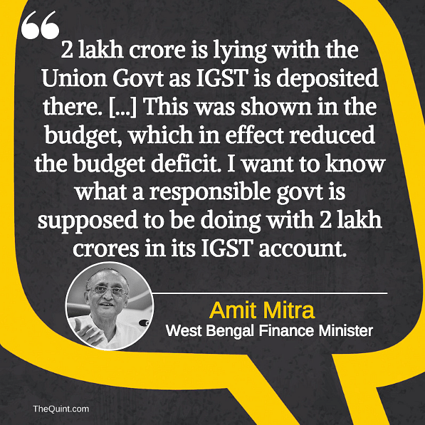 In an interview with a news channel, Mitra said GST was a complete failure, and had increased the states’ burden.