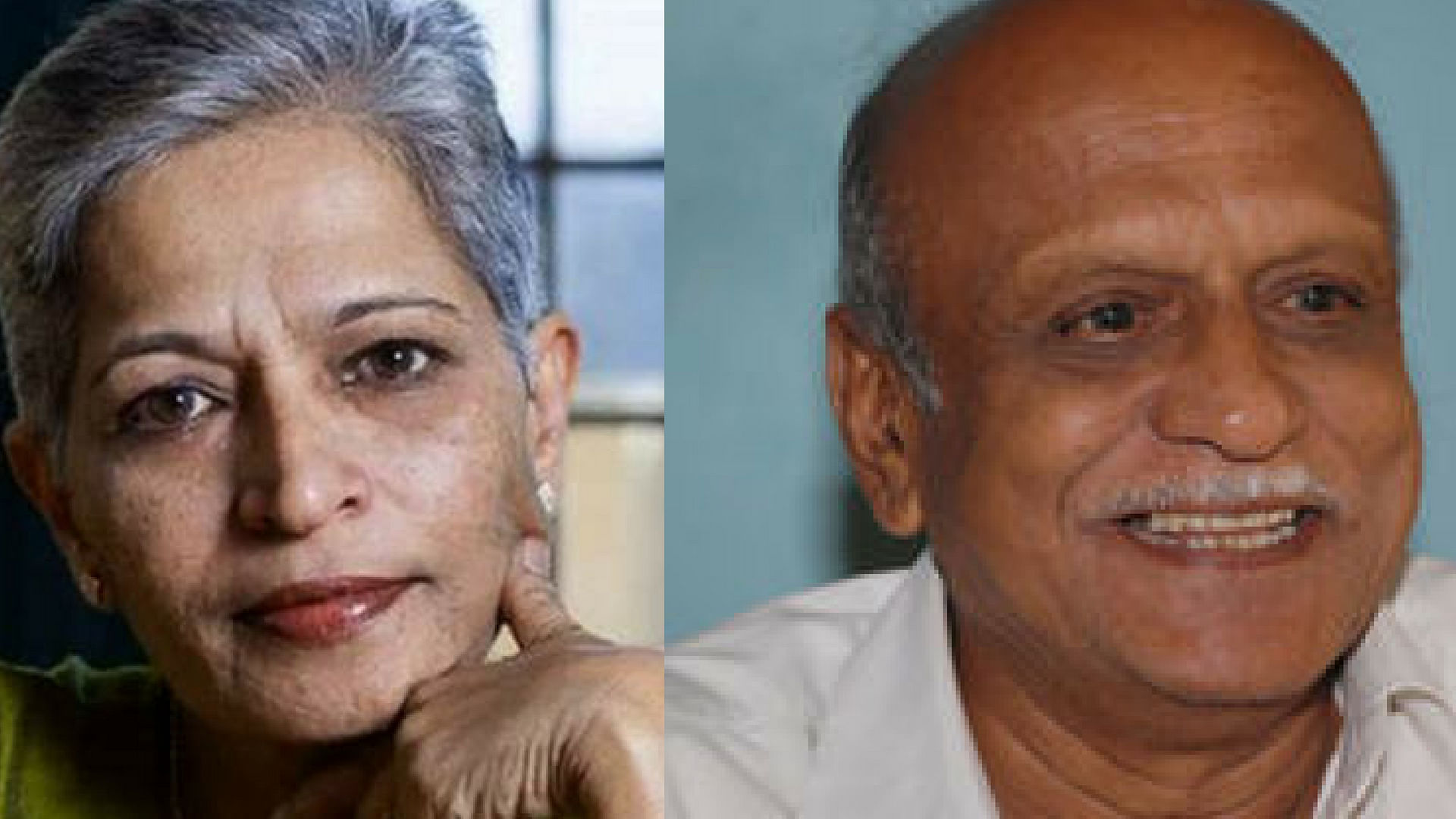 Gauri Lankesh (left) and M M Kalburgi (right).