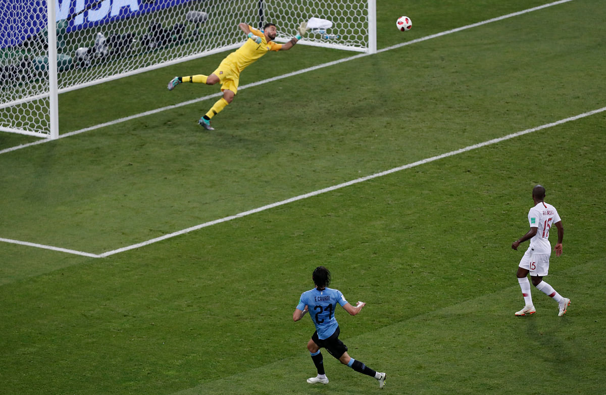 Uruguay’s victory earned them a quarter-final against France on Friday.