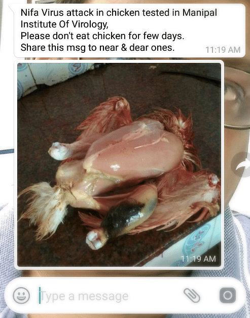 Nipah in your chicken? Don’t believe this fake WhatsApp, it’s a Webqoof.